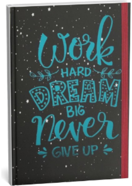 Dream Big Mottolu Sert Karton Kapaklı Çizgisiz Defter Zamansız Ajanda