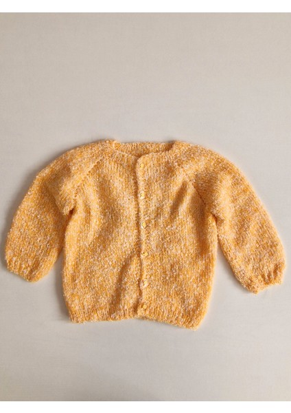 El Örgüsü Sarı 9-15 Ay Çocuk Hırkası