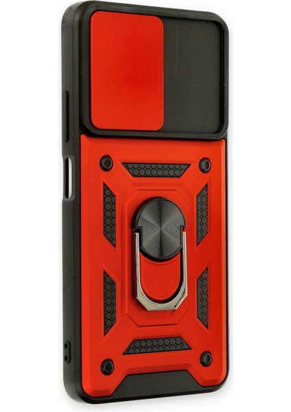 Xiaomi Redmi Note 11T Kılıf Pars Lens Yüzüklü Silikon - Kırmızı fiyatları