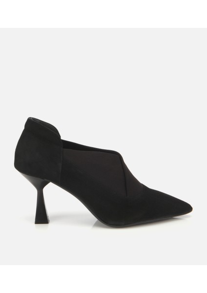 01AYH315480A100 KADIN Süet Deri Streç Detaylı Ince Topuklu Stiletto