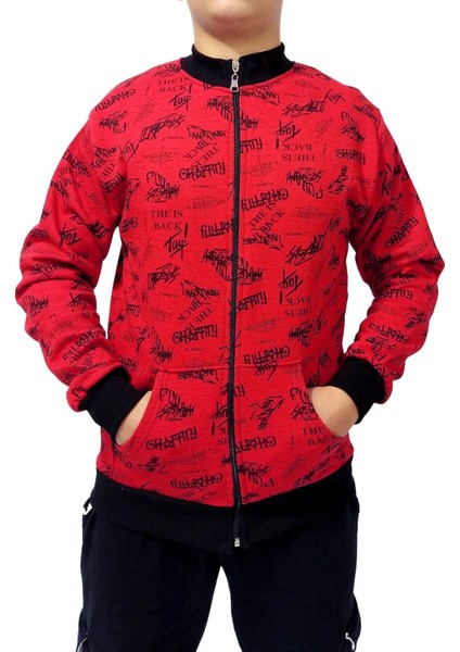 Erkek Kırmızı Sweatshirt Uzun Kol Rahat Kullanım İçin Geniş Kalıp Tasarım fiyatları