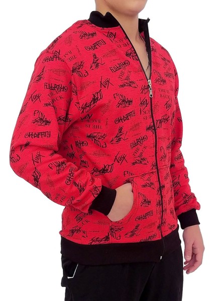 Erkek Kırmızı Sweatshirt Uzun Kol Rahat Kullanım İçin Geniş Kalıp Tasarım modelleri