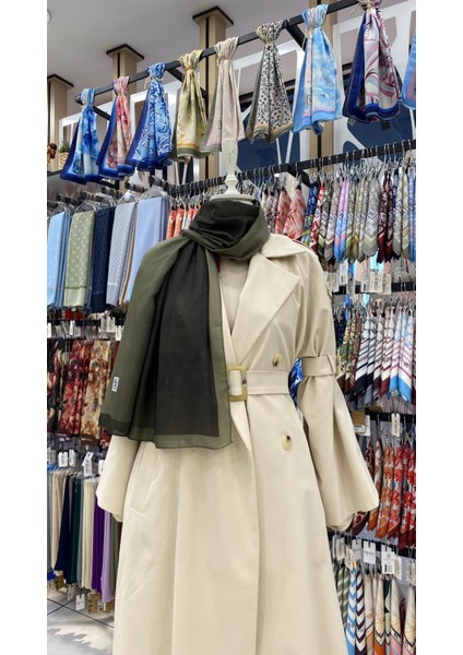 Gölge Geçiş Şal Yeşil Siyah