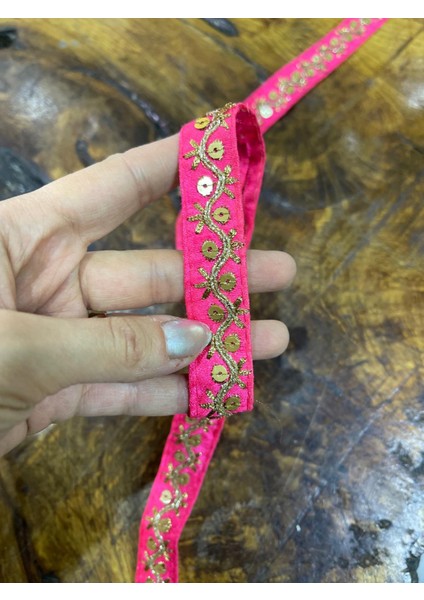 80X2 cm Nakış Pul Işleme Pembe Şerit Osmanlı Şerit Dikiş Aksesuarı modelleri