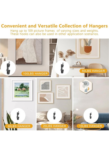 220 Pcs Resim Askıları, 5 Boyutta Resim Asma Kiti, Resim Çerçevesi Askıları, Resim Için Çerçeve Askısı Kiti, Tuval, Ayna (Yurt Dışından) fiyatları