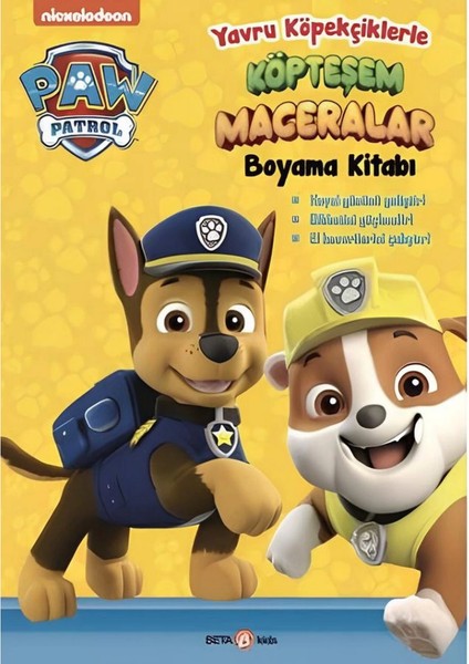 Paw Patrol Köpteşem Maceralar Boyama Kitabı