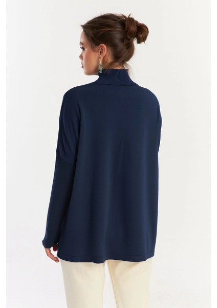 Kadın Lacivert Salaş Triko Bluz YV289 fiyatları