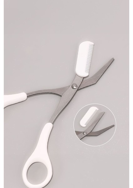 Paslanmaz Çelik Beyaz Mini Taraklı Kaş Makası Kaş Şekillendirme Makası CIN650BY indirimleri