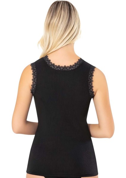 Kadın 3'lü Geniş Askılı Dantel Detaylı Kaşkorse Atlet fırsatları