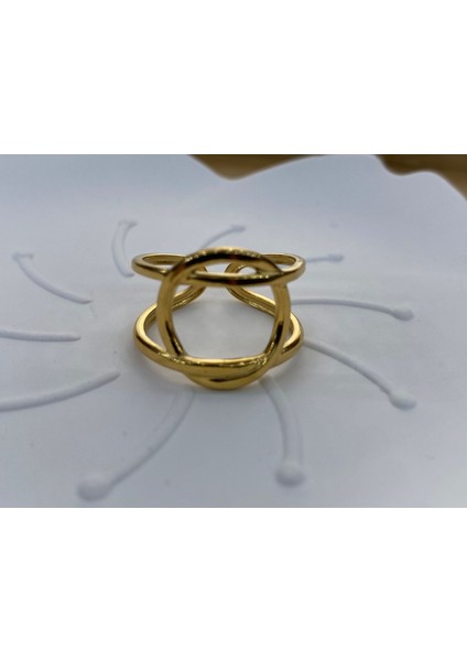 Çelik Gold Renk Ayarlanabilir Yüzük