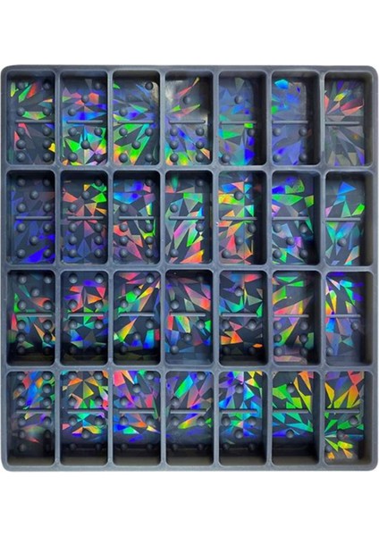 Epoksi Silikon Kalıp Hologramlı Domino Kalıbı 28 Li