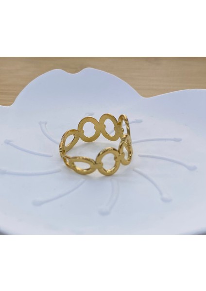 Çelik Gold Renk Ayarlanabilir Yüzük fiyatları