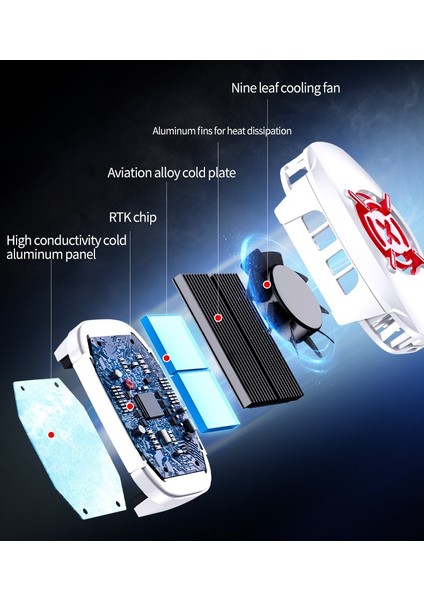 Gaming Live Cep Telefon Soğutucu Fan Yarı Iletken Hızlı Soğutucu Radyatörü
