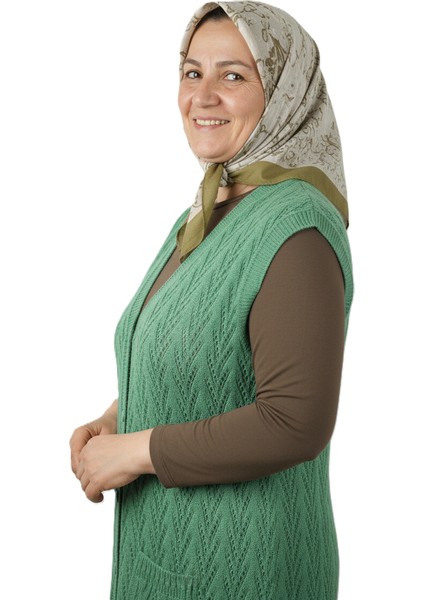 Kadın Kışlık Pamuklu Triko Klasik Örme Anne Yelek Düğmeli Çift Cepli Rahat Kesim Likralı modelleri