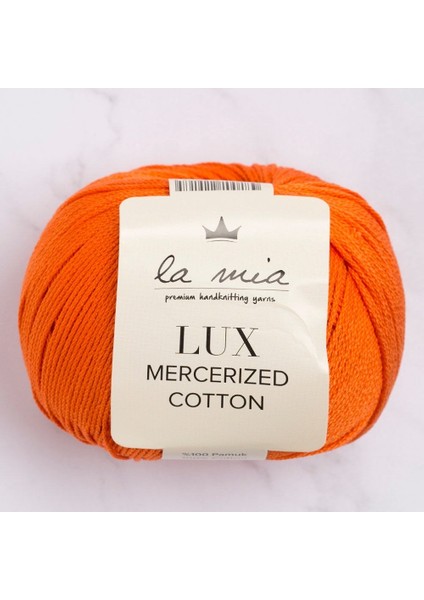 La Mia Lux Mercerized Cotton Turuncu El Örgü Ipi - 194 - 33755