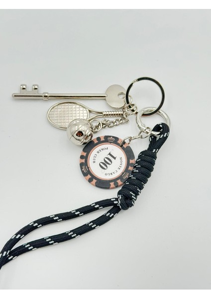 Siyah Charm Aksesuarlı El Çantası