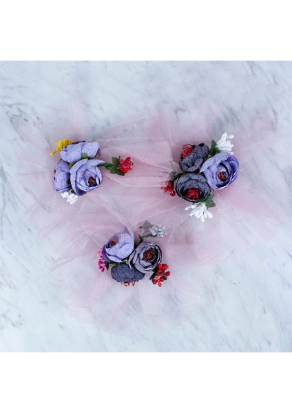 Loren Bohça Süsü 3 Lü Pembe