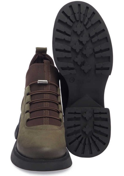 Yeşil Hakiki Nubuk Deri Kadın Casual Bot - K23K1BT66960-G98