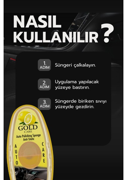 Limon Aromalı Oto Temizleme ve Parlatma Süngeri – Antistatik, Toz Tutmaz fırsatları