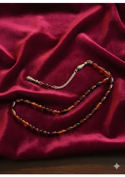 Ateş Kehribar Tesbih Kapsül Kesim ve Zengin Renk Geçişleri fiyatları