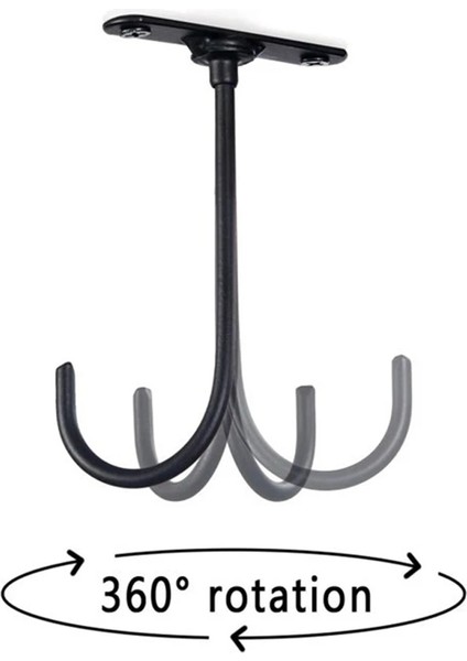2pcs 360 Derece Dönen Anahtar Raf Dolap Muz Kancası Meyve Koruma Braketi Metal Demir Siyah Kupa Kupa Kanca (Yurt Dışından) modelleri