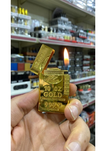 Altın Külçe Tasarımlı Metal Çakmak