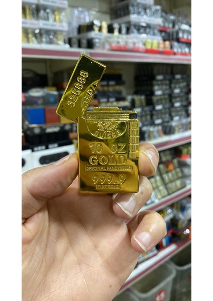 Altın Külçe Tasarımlı Metal Çakmak fırsatları