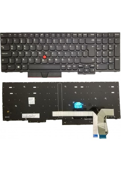 Nion Lenovo Thinkpad E580 20KS Uyumlu Notebook Klavye (Siyah Tr)