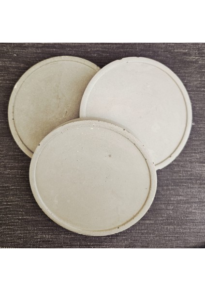 , Yuvarlak Bardak Altlıkları, Mum Tepsisi, Mermer Desenli, Koyu Gri, Modern Bohem Tepsi, Dekoratif Tabaklar 3lü Set