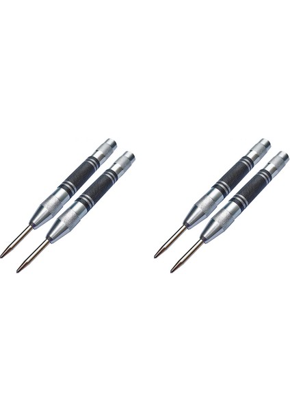 4pcs Otomatik Merkez Punch Center Del Punch Yay Yüklü Işaretleme Başlangıç Delikleri Aracı Aracı Aracı Matkap Bit (Yurt Dışından)