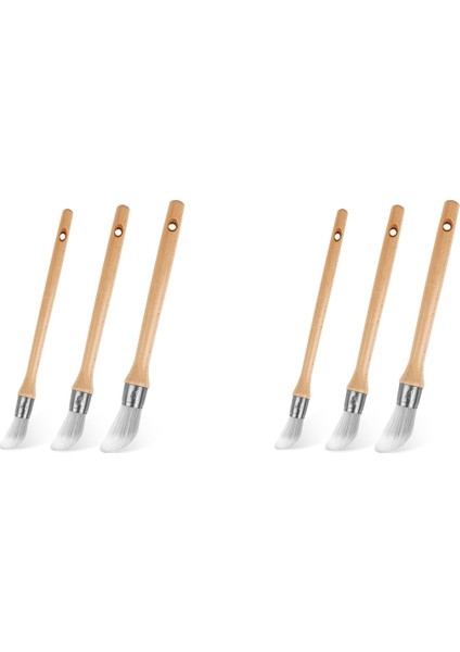 Trim Boya Fırçası Kenar Boyama Alet Kiti Köşe Için Yuvarlak Döşeme Fırçaları Rötuşlar Sanat Eserleri Ev Duvar Kenarları 6 Paket (Yurt Dışından)