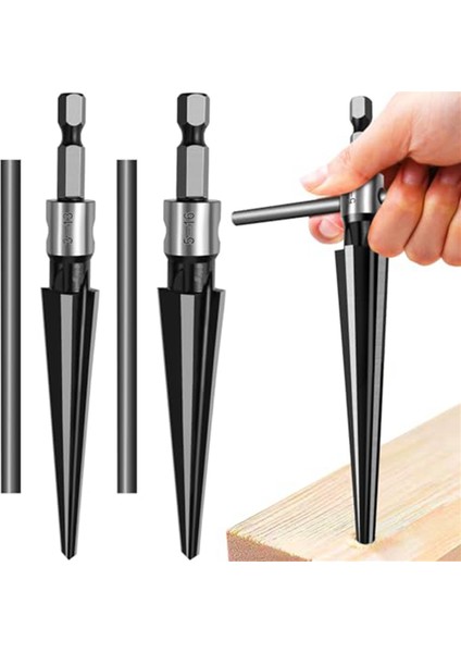 2 Parça El / Matkap Usu 2 Poortosetapered Reamer 6 Yuva Hex Reamer 5-16MM / 3-13MM Konik (Yurt Dışından)