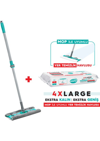 Magic Mop + Yer Temizlik Havlusu Hediyeli Paspas Mandallı Set Yüzey Bez Uyumlu fiyatları
