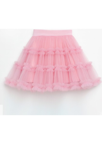 %100ELYAPIMI Toz Pembe Renkli Kız Çocuk Tütü Etek fırsatları