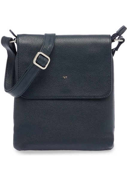 Lacivert Hakiki Deri Kadın Çapraz Askılı Çanta - S1AC00002955-I91