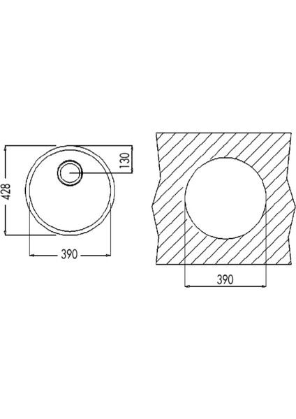 Round Paslanmaz Çelik Taşmasız Tezgahaltı Evye fiyatları