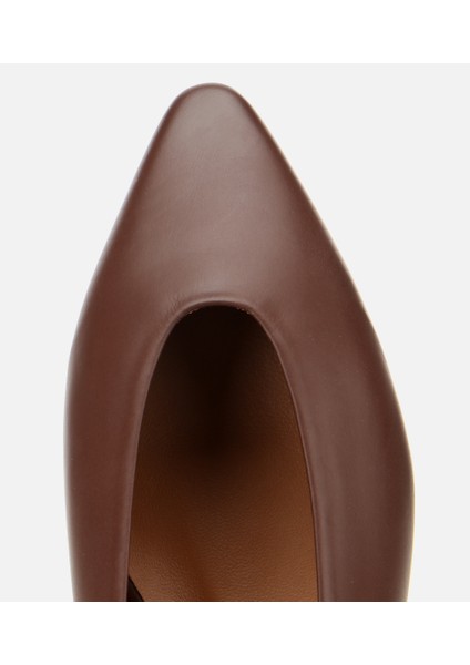 01AYH312460A410 KADIN Deri Acı Kahverengi Sivri Burunlu Babet indirimleri