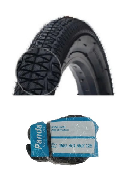 20 Jant 20X2.125 (57-406) Bmx Akrobasi Bisiklet Dış Lastiği D2071 + Panda Iç Lastik Seti