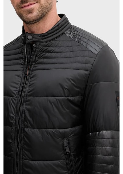 Kapitoneli Regular Fit Dik Yaka Fermuarlı Mont Erkek Mont 50543624 001 fırsatları