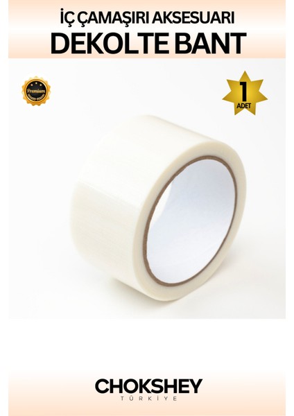 Elbise Kaydırmaz Şeffaf Elbise Sabitleyici Dekolte Takı Kıyafet Bandı