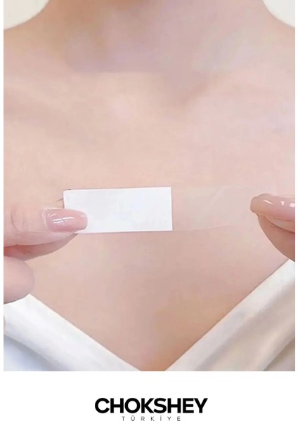 Elbise Kaydırmaz Şeffaf Elbise Sabitleyici Dekolte Takı Kıyafet Bandı modelleri