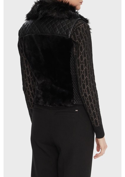 Sl Amari Regular Fit Yumuşak Tüylü Yaka Fermuarlı Yelek W5BL0IKCP70 Bayan Yelek W5BL0I KCP70 Jtmu modelleri