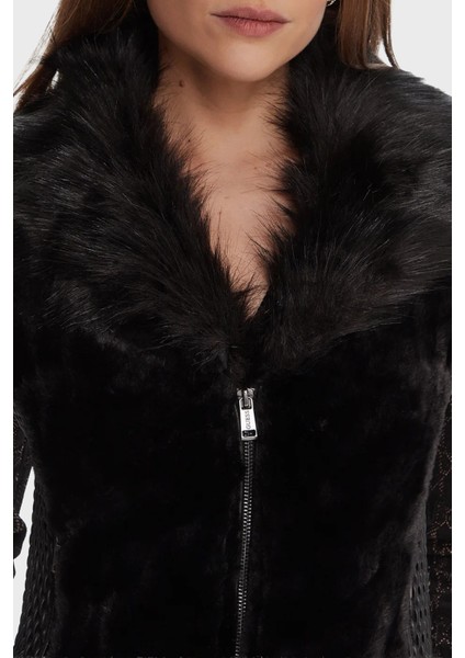 Sl Amari Regular Fit Yumuşak Tüylü Yaka Fermuarlı Yelek W5BL0IKCP70 Bayan Yelek W5BL0I KCP70 Jtmu fırsatları