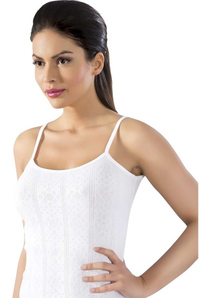 Kadın 3'lü Ince Askılı Desenli Lilyum Atlet