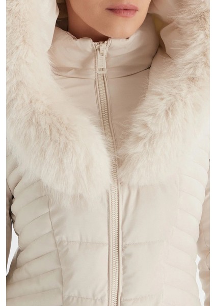 Nev Oxana Regular Fit Fermuarlıı Kapüşonlu Şişme Mont W4BL61WGLZ0 Bayan Mont W4BL61 Wglz0 G9L9 fırsatları