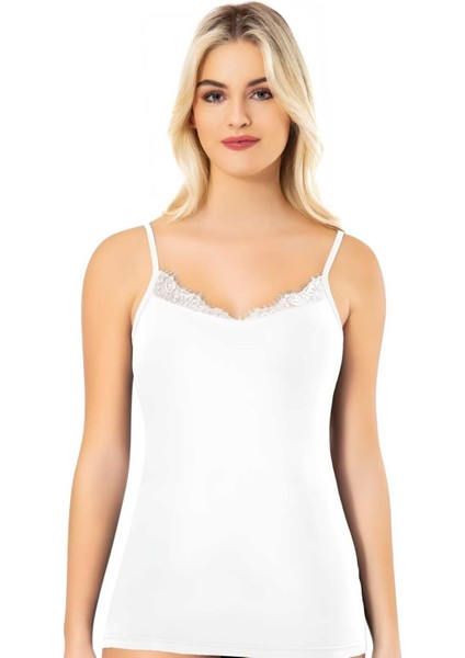 Kadın 3'lü Ip Askılı Yakası Dantelli Modelli Atlet fiyatları