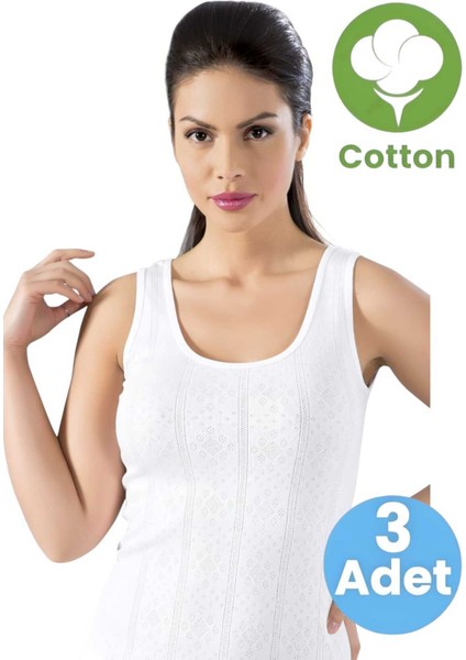 Kadın 3'lü Kalın Askılı Desenli Lilyum Atlet modelleri