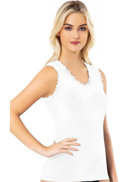 Kadın 3'lü Geniş Askılı Dantel Detaylı Kaşkorse Atlet fiyatları