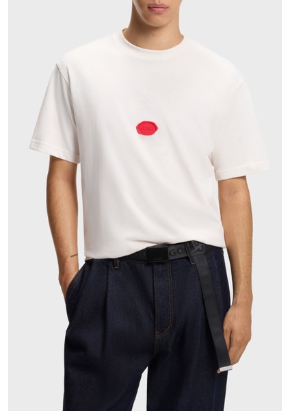 Logolu Pamuklu Relaxed Fit Bisiklet Yaka T Shirt Erkek T Shirt 50546716 102