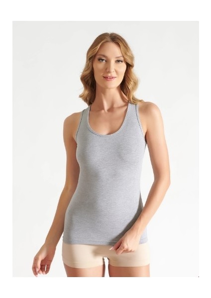 Kadın Modal Elastan Likralı Pamuklu Geniş Askılı Atlet 3'lü Paket